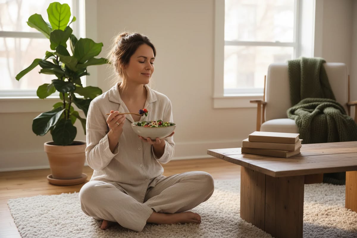 Soft cyan gradient with abstract natural shapes